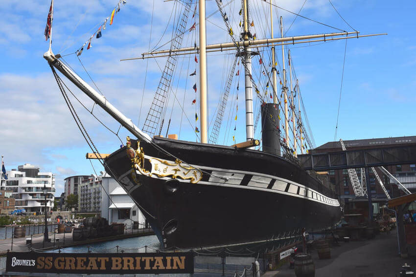The SS Great Britain looking magnificent in the sunshine