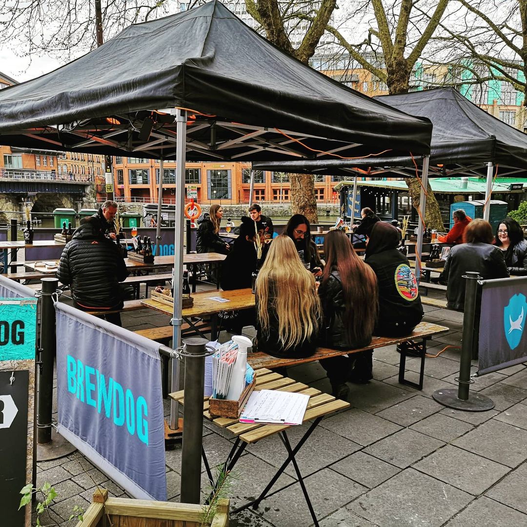 Brewdog’s outdoor seating area in Bristol